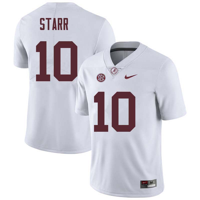 Alabama Crimson Tide Men's Bart Starr #10 White NCAA Nike Authentic Stitched College Football Jersey ZH16L86OC